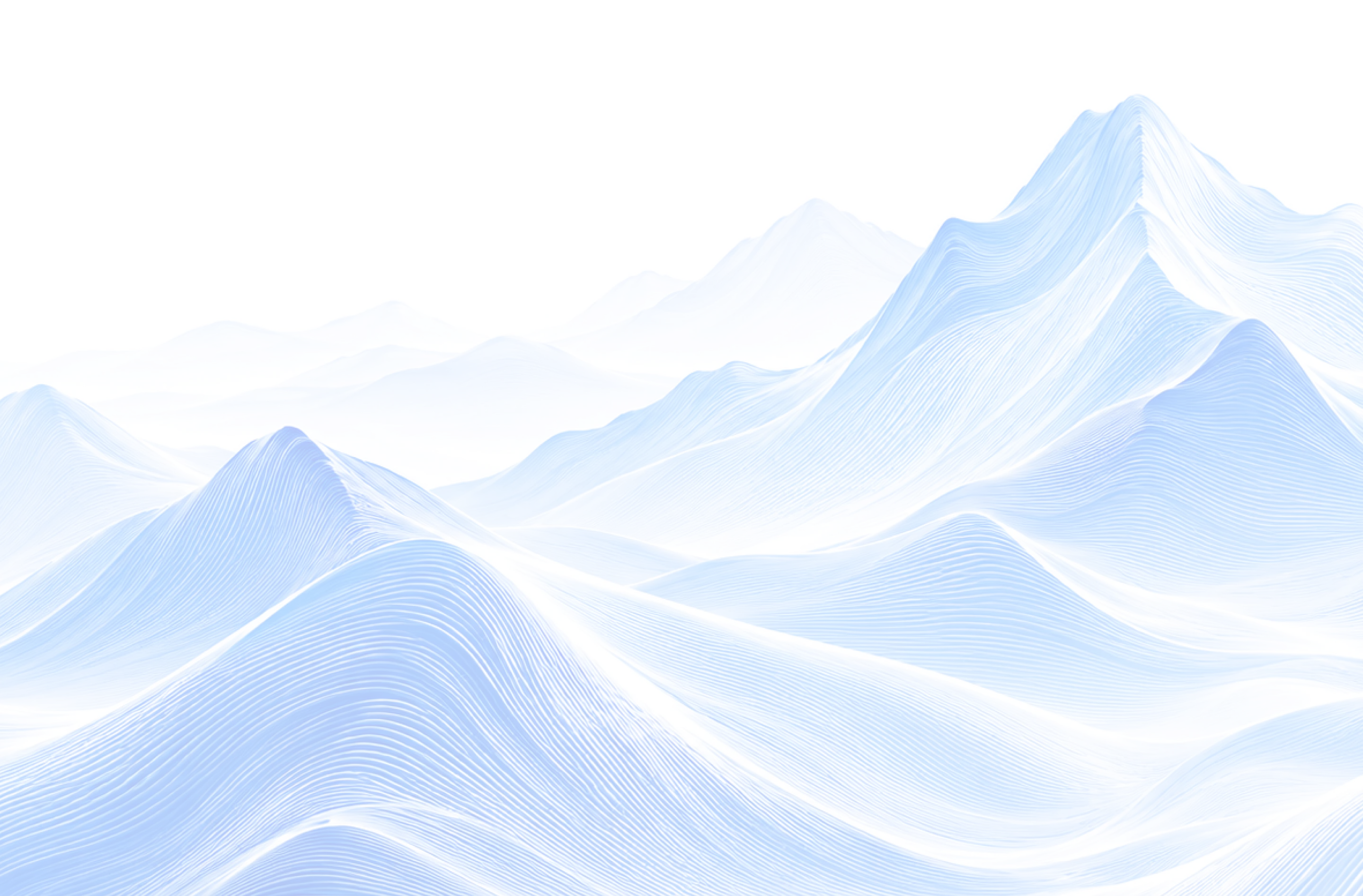 Abstract blue wave landscape