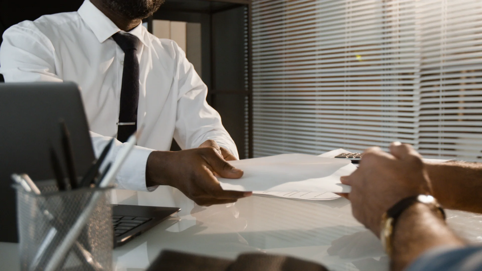 Signing financial documents